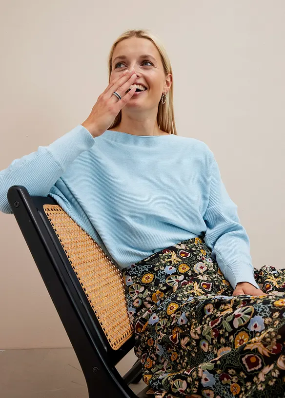 Pull oversize c&ocirc;tel&eacute;, bonprix