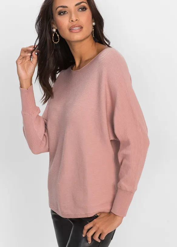 Oversize-Ripp-Pullover, bonprix