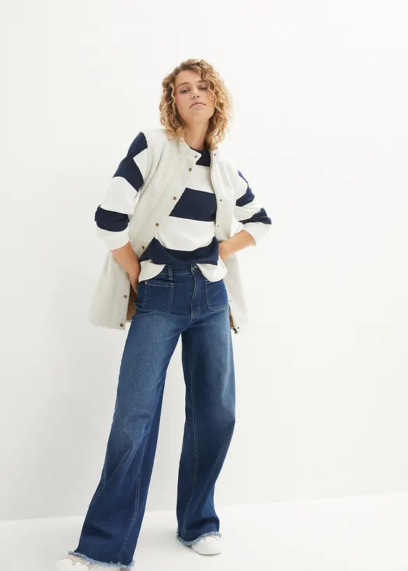 Pull en fine maille &agrave; larges rayures, bonprix