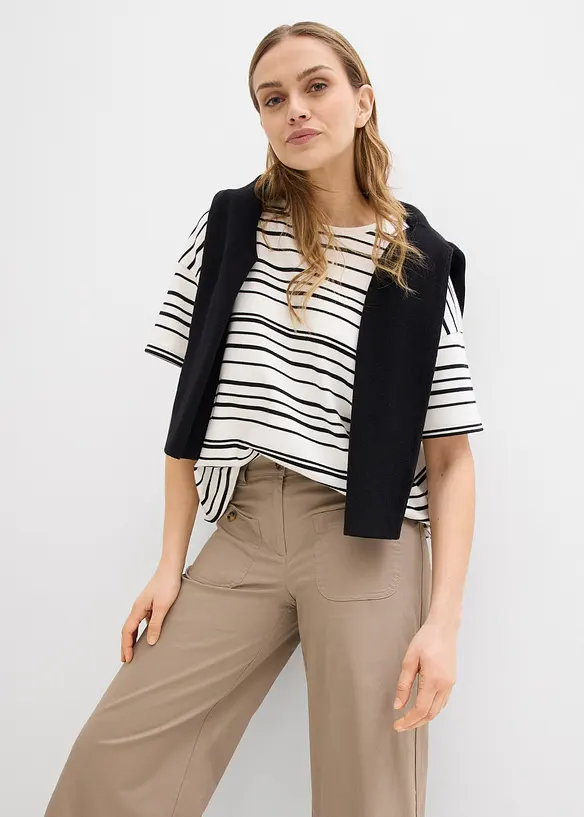 Wide Leg Hose, High Waist, Bequembund, bonprix