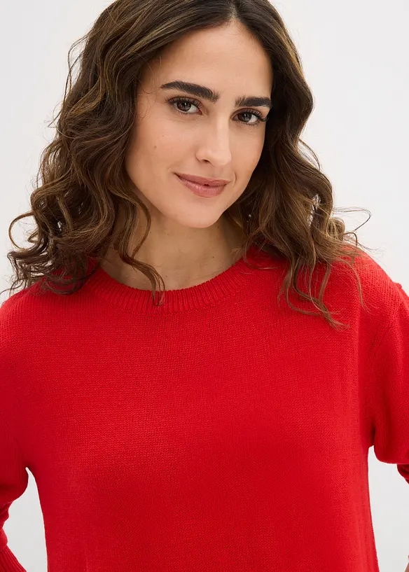 Strick-Pullover mit Rundhals-Ausschnitt, bonprix