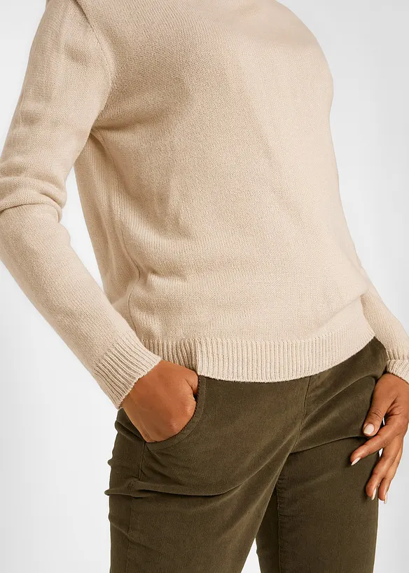 Strick-Pullover mit Rundhals-Ausschnitt, bonprix