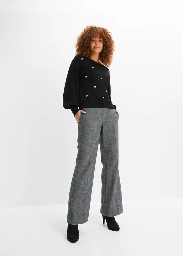 Feinstrickpullover aus Viskose-Mix, bonprix