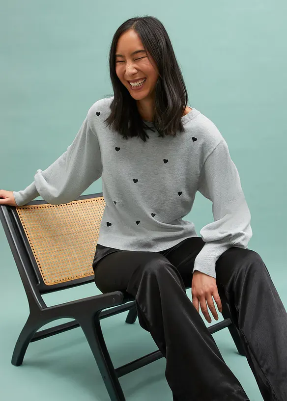 Feinstrickpullover aus Viskose-Mix, bonprix