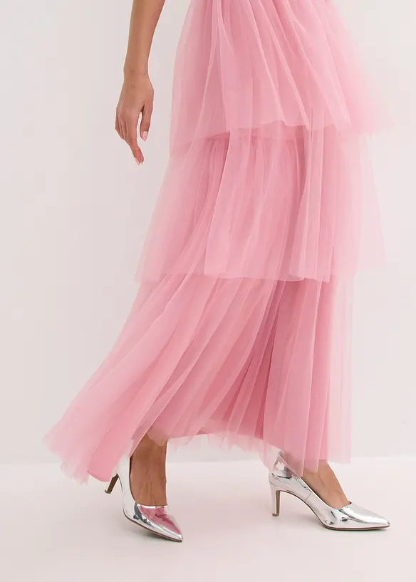 Abendkleid mit Spitze und feinem T&uuml;ll-Rock, bonprix