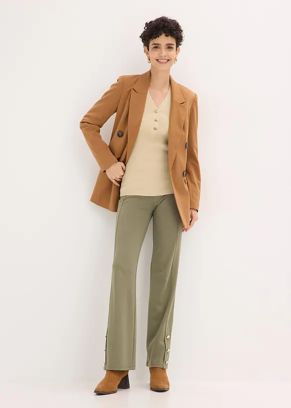 Rippenpullover mit Viskose, bonprix