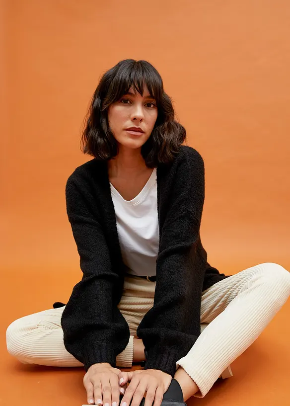 Gilet en maille oversize, bonprix