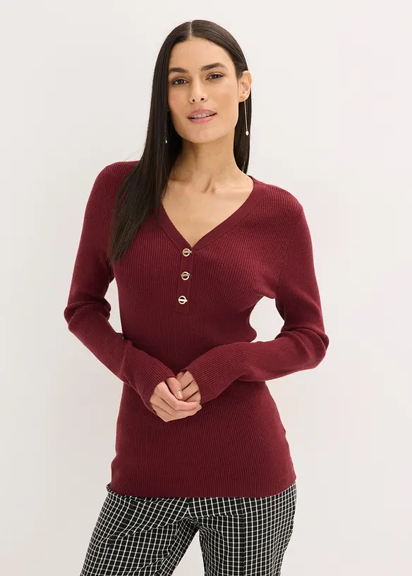 Pull c&ocirc;tel&eacute; en viscose m&eacute;lang&eacute;e, bonprix