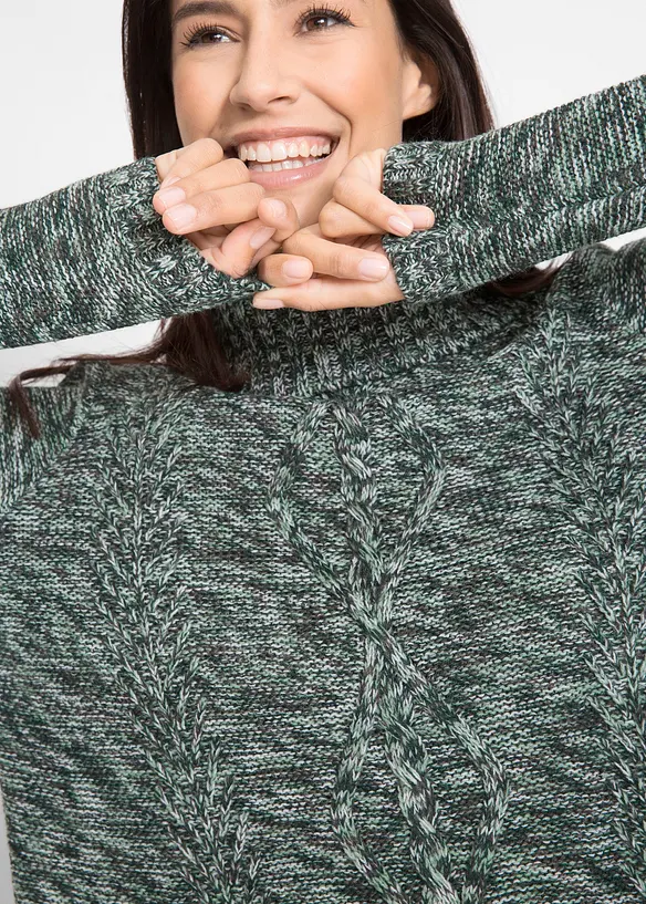 Poncho-Longpullover, Langarm, bonprix