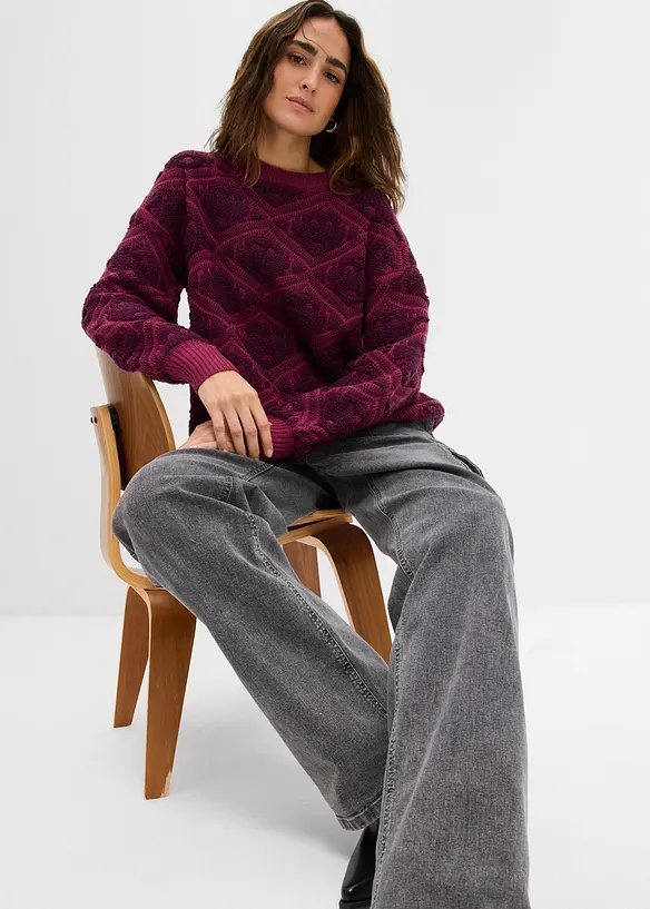 Boxy-Strickpullover, bonprix