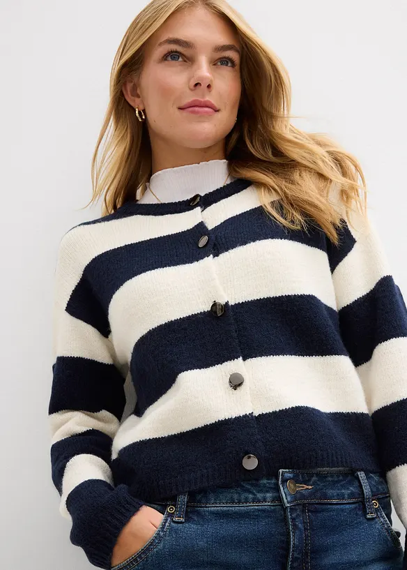 Gilet court en fine maille, bonprix