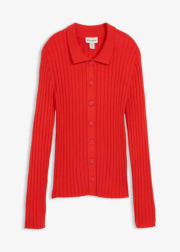 Geripptes Shirt aus flie&szlig;endem Viskose-Mix, bonprix