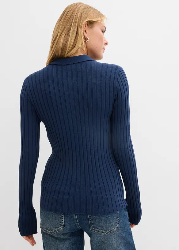 Geripptes Shirt aus flie&szlig;endem Viskose-Mix, bonprix