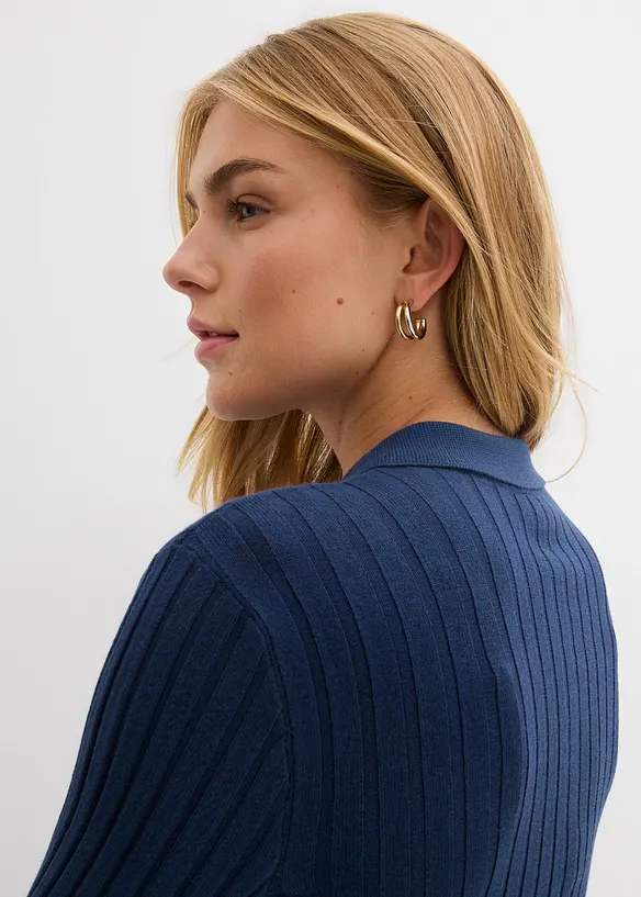 Geripptes Shirt aus flie&szlig;endem Viskose-Mix, bonprix