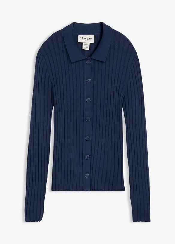 Geripptes Shirt aus flie&szlig;endem Viskose-Mix, bonprix