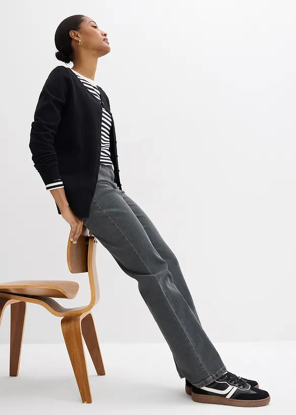 Straight Jeans Mid Waist, Stretch, bonprix