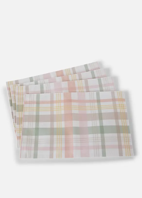 Tischset mit Karo (4er Pack), bonprix