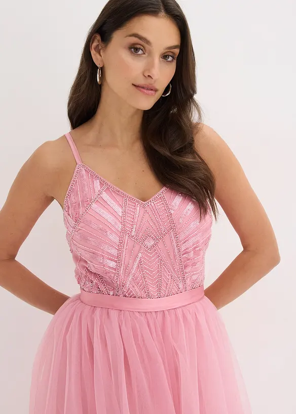 Abendkleid mit Spitze und feinem T&uuml;ll-Rock, bonprix