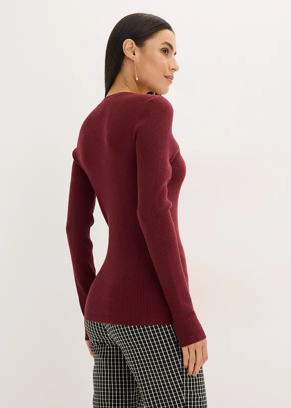 Pull c&ocirc;tel&eacute; en viscose m&eacute;lang&eacute;e, bonprix