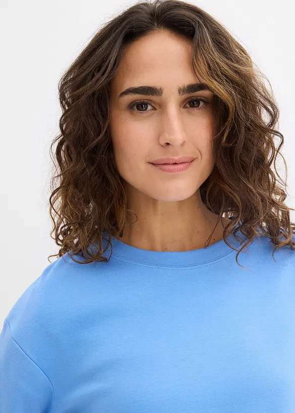 Langarmshirt aus reiner schwerer Bio-Baumwolle, bonprix