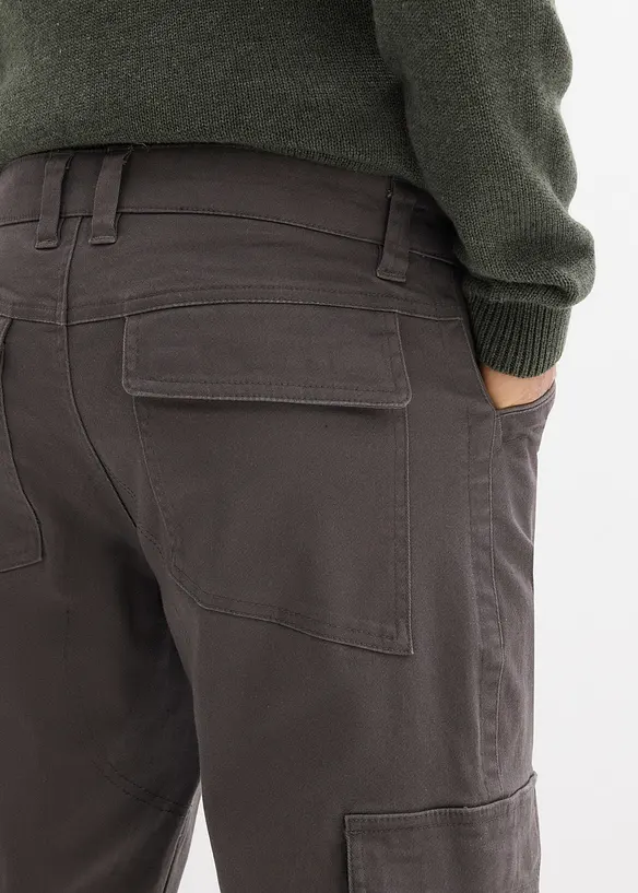 Relaxed Fit Cargohose aus reiner Baumwolle, Tapered, bonprix
