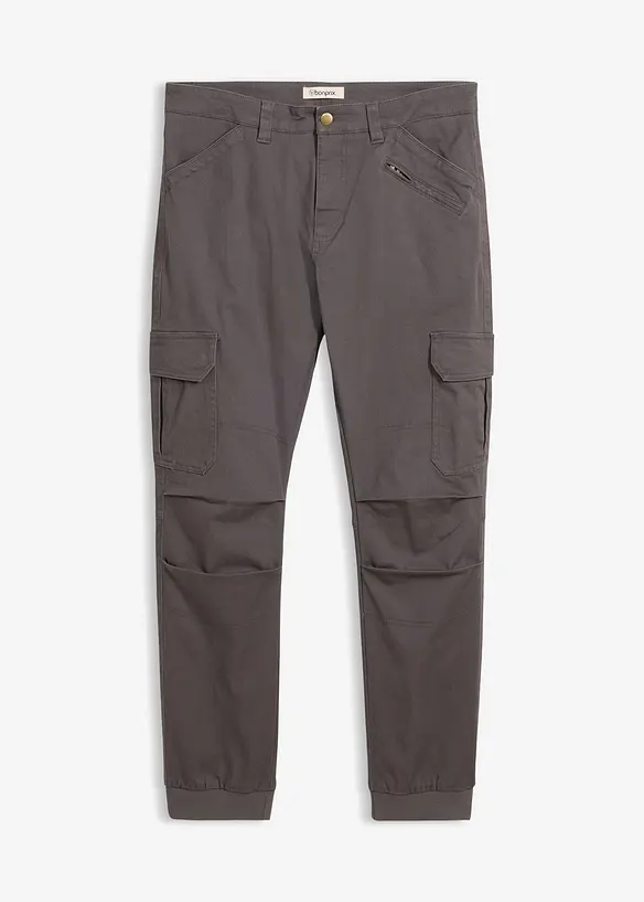 Relaxed Fit Cargohose aus reiner Baumwolle, Tapered, bonprix