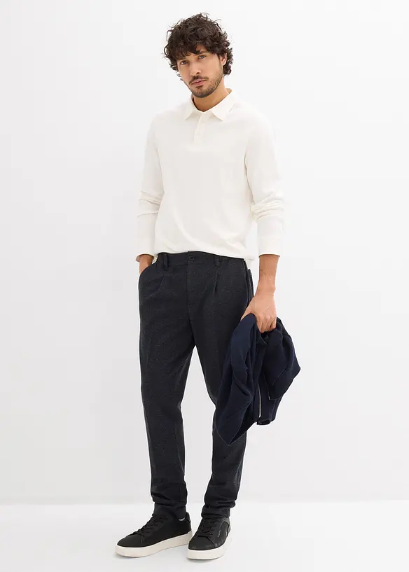 Polo manches longues en coton ultra doux, regular, bonprix