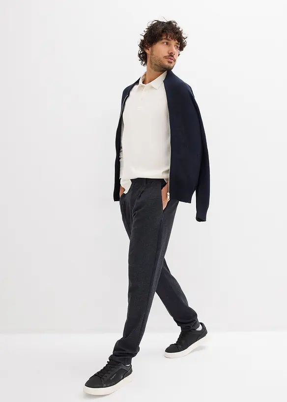 Polo manches longues en coton ultra doux, regular, bonprix