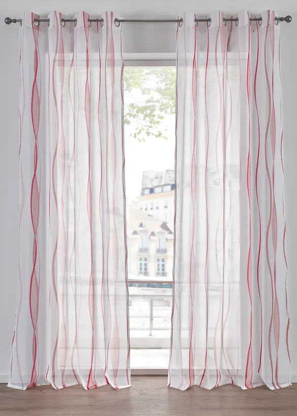 Voilage imprim&eacute; vagues (1 pce), bonprix