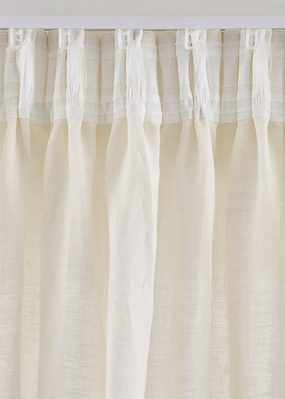 Leinen Baumwoll Vorhang (1er Pack), bonprix