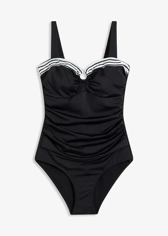 Maillot 1 pi&egrave;ce sculptant, maintien l&eacute;ger, bonprix