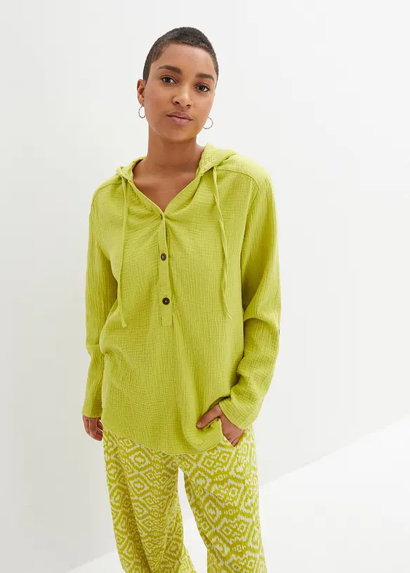 Schlupfbluse aus luftigem Musselin, bonprix