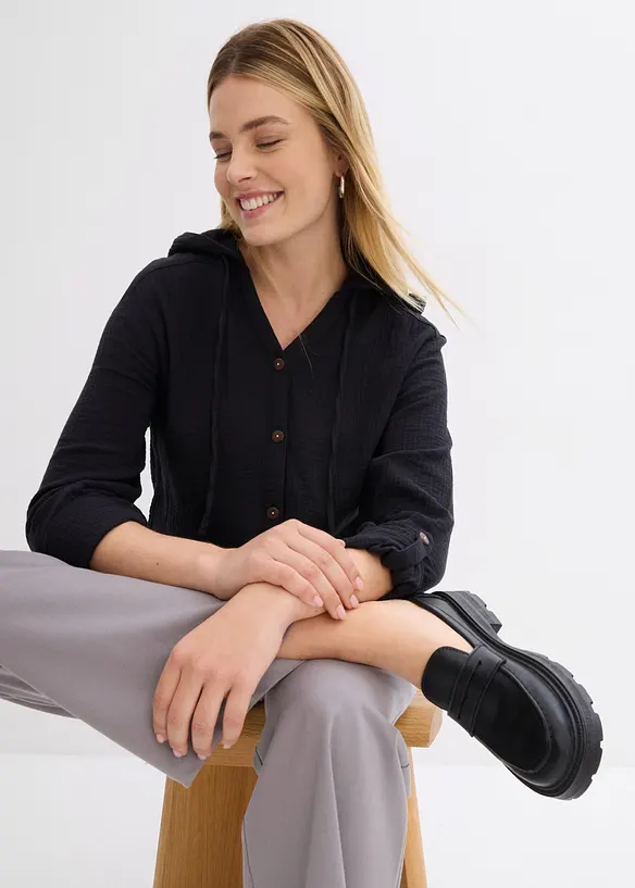 Blouse l&eacute;g&egrave;re en gaze de coton, bonprix