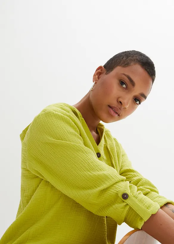 Schlupfbluse aus luftigem Musselin, bonprix