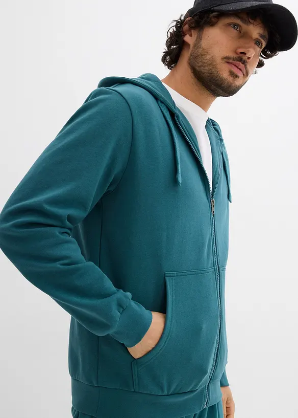 Sweat zipp&eacute; &agrave; capuche, bonprix