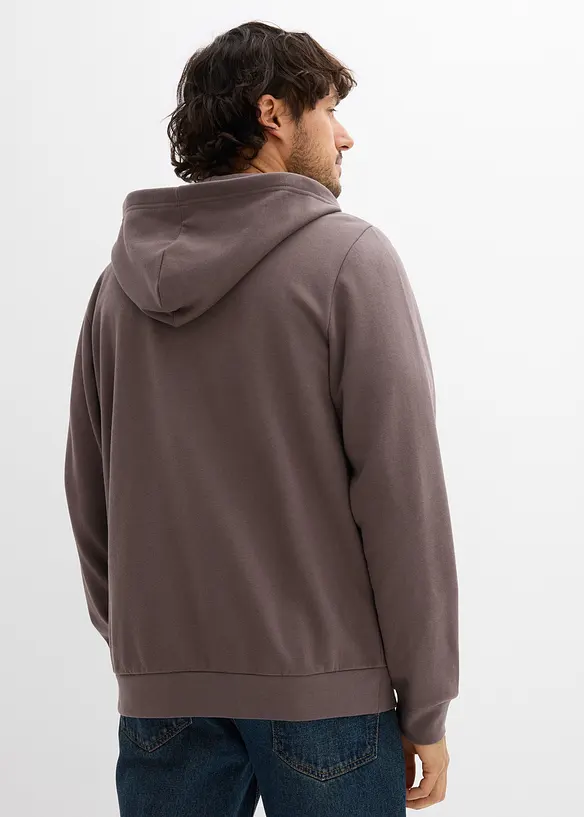Sweat zipp&eacute; &agrave; capuche, bonprix