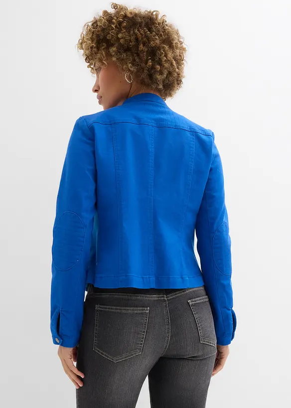 Jacke aus Baumwoll-Twill mit seitlichen Stretcheins&auml;tzen, bonprix