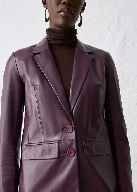 Blazer en cuir d&rsquo;agneau nappa, bonprix