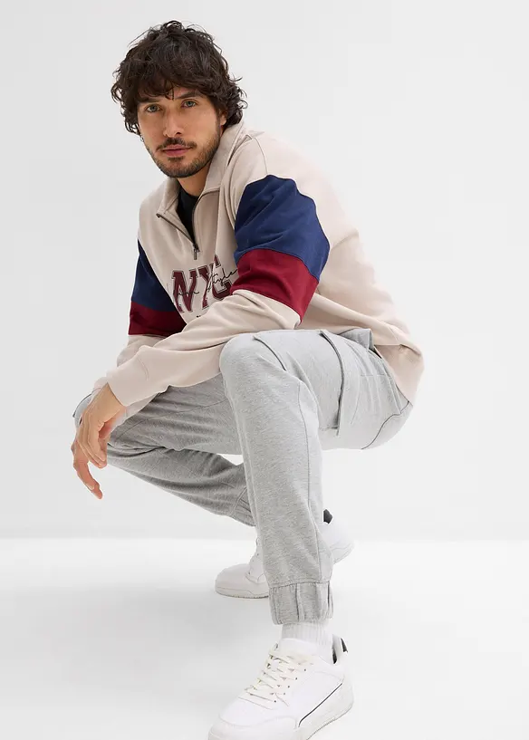 Pantalon de jogging avec poches cargo, loose, bonprix