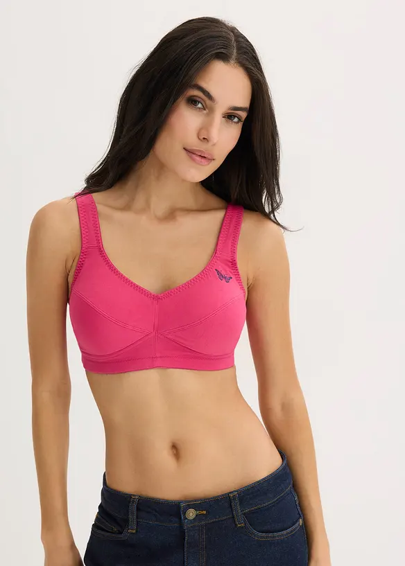 Lot de 2 soutiens-gorge coton sans armatures, bonprix