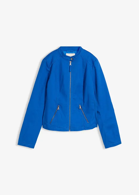 Jacke aus Baumwoll-Twill mit seitlichen Stretcheins&auml;tzen, bonprix