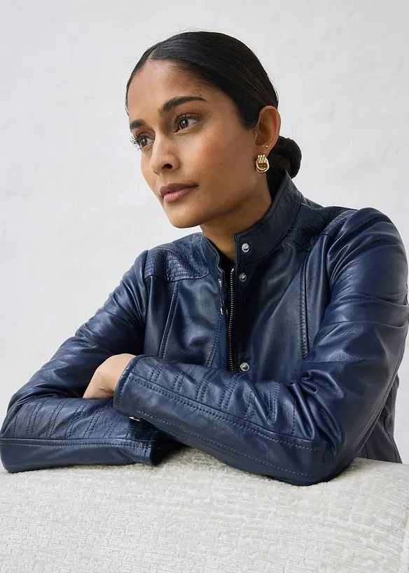 Lederjacke aus Lammnappa, bonprix