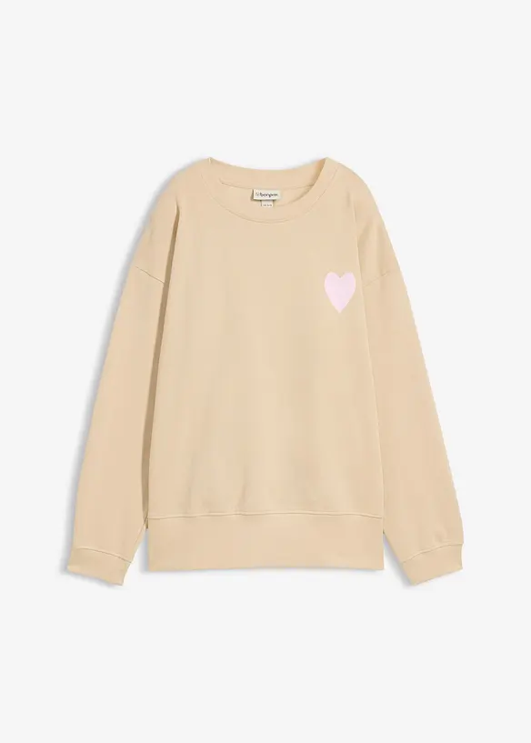 Sweat-shirt oversize en coton, bonprix