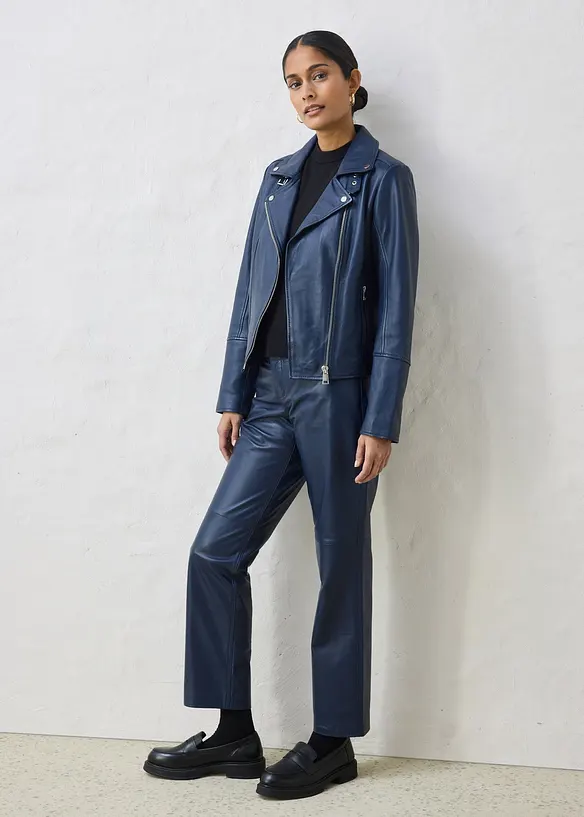 Bikerjacke aus Nappaleder, bonprix