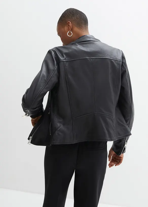 Bikerjacke aus Nappaleder, bonprix