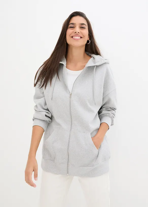 Sweat zipp&eacute; &agrave; capuche, bonprix