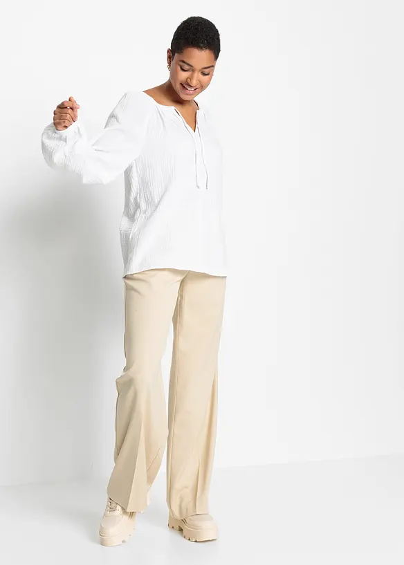 Schlupfbluse aus luftigem Musselin, bonprix