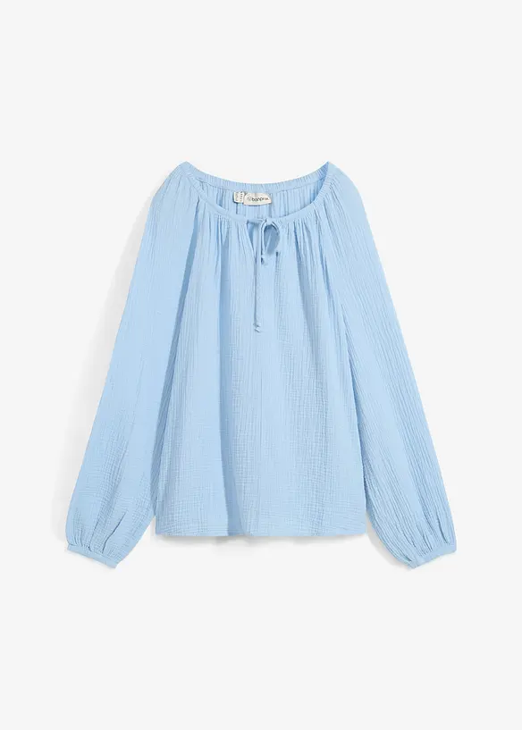 Blouse ample en gaze de coton, bonprix
