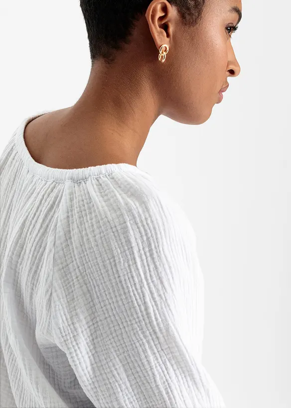 Schlupfbluse aus luftigem Musselin, bonprix