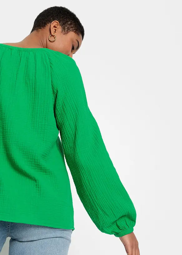 Schlupfbluse aus luftigem Musselin, bonprix